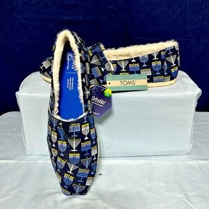 Tom’s glow-in-the-dark menorah shoes. Size 9.5. Never worn. New with tags.